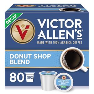 Victor Allen's Coffee Decaf Donut Shop Blend, Medium Roast, 80 Count, Single Serve Coffee Pods - Product Image 1