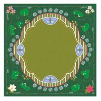 Tapis de Mahjong de Luxe pour 4 Joueurs, Design Golf, en Caoutchouc Naturel Silencieux et Écologique, Housse de Table à Impression par Transfert Thermique, Ensemble d'Accessoires Premium