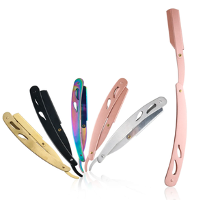 Soporte de maquinilla de afeitar de peluquero de borde recto para maquinilla de afeitar de hoja de afeitar para hombres Estuche de cuchillas de borde - Product Image 6