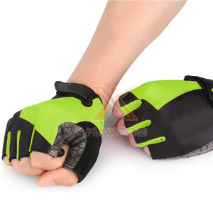 Service OEM personnalisé, gants de cyclisme légers à demi-doigts, antidérapants, avec sangle de poignet réglable, unisexe, faible MOQ - Product Image 2