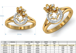แหวนทองเหลืองประดับเพชรซิคอนลายดอกไม้สไตล์โบฮีเมียน ชุบทอง 18k แบบโปร่งลายฉลุ ขายส่งสำหรับผู้หญิง - Product Image 3