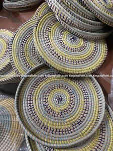 Bandeja para servir algas marinas redondas naturales de bajo precio, hecha a mano por artesanos vietnamitas para comida y servicio decorativo, venta al por mayor - Product Image 4