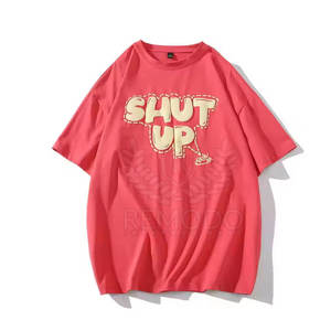 Camisetas Casuales con Estampado Puff para Mujer, 100% Algodón, Transpirables, de Secado Rápido, Ecológicas, Servicio OEM - Product Image 1