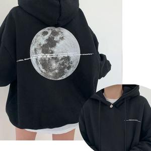 Autumn Winter <b>Men's</b> and Women's Long Sleeve Sweatshirt Cotton Hooded Pullover with Moon Graphic Print <b>Hoodies</b> & Sweatshirts - Product Image 6