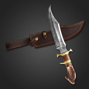 Couteau de survie Bowie professionnel PRESTIGE BLADES en acier Damas, service OEM ODM personnalisé de haute qualité en gros - Product Image 5