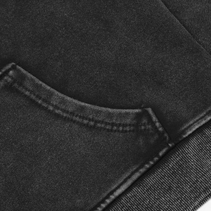 Sweat à capuche surdimensionné délavé à l'acide, personnalisé, 100% coton, lourd, fermeture éclair intégrale, pour hommes et femmes, sweats à capuche de créateur - Product Image 2