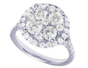 Anillo de diamantes de moissanita redondo elegante de alta calidad para mujer en compromiso perfecto, joyería de diamantes de aniversario o regalo - Product Image 3