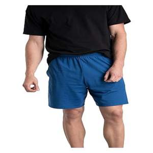 Vêtements de sport athlétiques 100 % coton/tissu personnalisé à séchage rapide, tendance, pour hommes, style urbain, 5 pouces, maille unie - Product Image 5