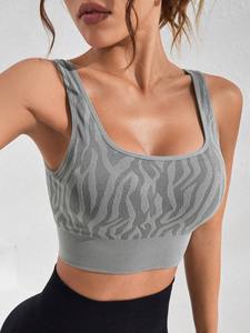 Vente en gros de soutien-gorge de sport respirant à logo personnalisé soutien-gorge de sport pour femmes soutien-gorge de sport sans couture à maintien élevé - Product Image 2