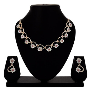 Elegante conjunto de collar con tachuelas de piedra austriaca para fiesta de boda o compromiso-Tipo ortodoxo - Product Image 1