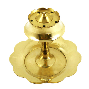 Soporte de varita de incienso de latón para el hogar y el templo, base coleccionable de cenizas, estilo religioso, hogareña, venta al por mayor - Product Image 4