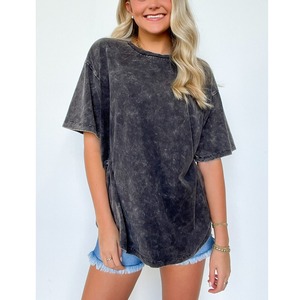 T-shirt décontracté à manches courtes en coton blanc pour femmes, taille plus, avec logo personnalisé, écologique, séchage rapide, respirant, fournisseur BD - Product Image 3