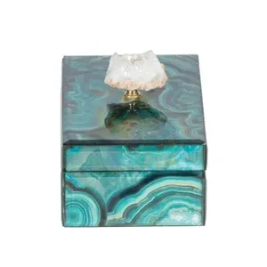 Halskette Vanity Box Handmade Resin Jewell ery Aufbewahrung sbox und Fall Classic Design Square Mini Schmuck vom Hersteller in Indien