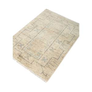 Alfombra de Lana Anudada a Mano Erbe Green, Diseño Geométrico Rectangular para Decoración de Sala de Estar o Pasillo, Tamaño Rectangular 9x12 - SKWL-667 - Product Image 2