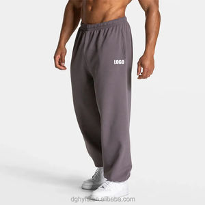 Pantalon de jogging décontracté pour homme, style hip-hop, ample, en toile épaisse, respirant, écologique, hiver, avec cordon de serrage et poches, mélange de coton - Product Image 1