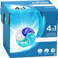 Lessive en capsules personnalisée 4 en 1, écologique, longue durée, nettoyage en profondeur, parfum naturel, protection des couleurs, adoucit les tissus, lavage à la main