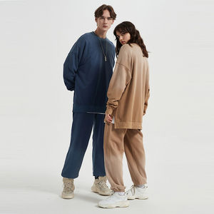 Chándal con Diseño Personalizado OEM, Lavado Ácido, para Hombre, 100% Algodón, Tallas Grandes, Invierno, Forro Polar Ecológico, Ropa Urbana de Alta Calidad 400 450 500 - Product Image 4