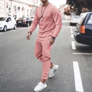 Haute qualité hiver manches longues col rond chaud survêtement pour hommes meilleure qualité couleur unie survêtement personnalisé pour hommes - Product Image 5