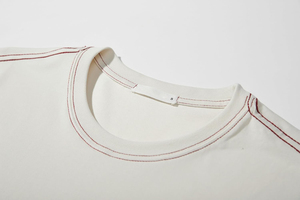 200gsm 100% Cotton High Quality Vintage Fashion Drop Shoulder Men's Oversized Knitted T-<b>Shirt</b> Custom Silk Screen Printing Blank - Product Image 5