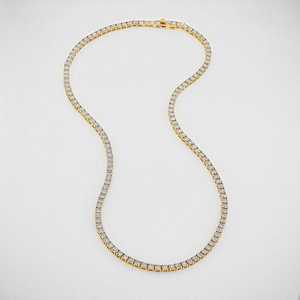 Collar de tenis con diamantes, alta joyería, 18K, 22K, Rosa pura, blanco, amarillo, cadena de tenis con diamantes naturales, collares para mujer, OEM - Product Image 6