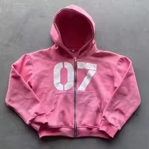 Zaful เสื้อกันหนาวขนแกะขั้วโลกขนปุยมีฮู้ดปักลายบล็อกครึ่งสีมีซิป - Product Image 1