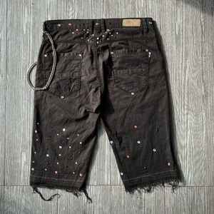 Pantalones Cortos de Mezclilla para Hombre, Estilo Vintage, Personalizados, con Pedrería, de Fabricante de Ropa Urbana - Product Image 2