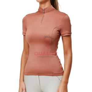 Confortable femmes chemise d'équitation tissu respirant évacuation de l'humidité léger élégant stretch fit haut athlétique - Product Image 4