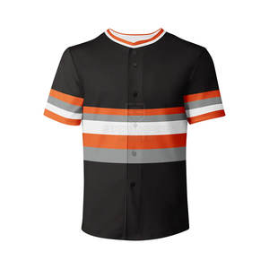 Ventes en ligne, maillot de baseball à manches courtes respirant 100% polyester, nouveau style, vêtements de sport pour hommes - Product Image 6