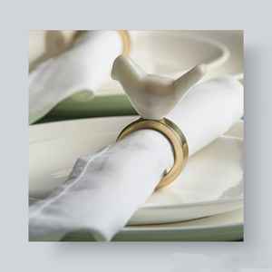 Anneaux de serviette en laiton élégants faits à la main, porte-serviettes en bois de marbre pour la décoration de table de mariage, accessoires de cuisine, prix réduit - Product Image 3