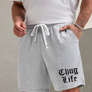 Pantalones cortos de algodón 100% hechos a medida de alta calidad, pantalones cortos informales de entrenamiento de verano para hombre, estampado bordado, diseño personalizado - Product Image 3
