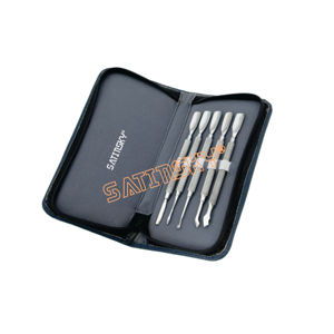 Juego profesional de acero inoxidable de 5 artículos Manicura Pedicura Kit de cuidado de uñas Empujadores y limpiadores Instrumentos de belleza de alta calidad - Product Image 1