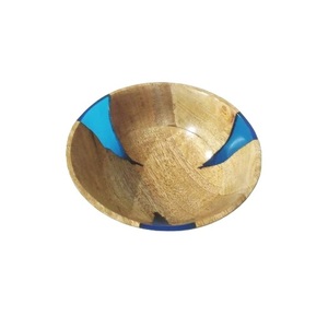 Cazuelas Cuenco para servir Vajilla Decoración Cuenco de madera rústico Diseño hecho a mano Ensalada de frutas Cuenco de madera para servir - Product Image 4
