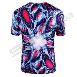 Camisetas de sublimación impresas personalizadas de alta calidad con logotipo personalizado y tamaño de manga corta con impresión de nuevo diseño para hombres - Product Image 3