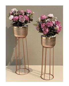 Vente en gros support de jardinière en métal en fer personnalisé pour la décoration de la maison et du jardin pots de fleurs et jardinières au design fantaisie fournisseur - Product Image 1