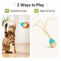 Jouet pour chat Magic Tail, baguette interactive électronique automatique pour chaton, rechargeable par USB, 2 en 1, vente en gros OEM