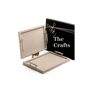 ถาดช็อคโกแลตทำจากไม้และเครื่องหนังถาดเสิร์ฟขนมหวานสำหรับใช้ในบ้าน - Product Image 3