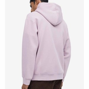 Sweat à capuche de couleur gris lavande pour homme, étiquette imprimée sur le cou, avec capuche personnalisée - Product Image 1