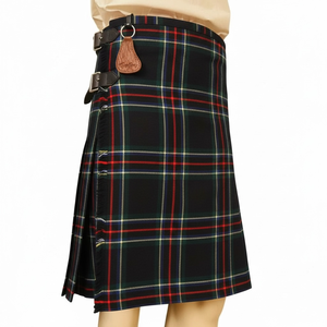 Kilt écossais en laine acrylique de 5 yards et 13 oz pour homme, motif Mackenzie écossais économique avec 2 boucles et sangles en cuir, accessoire vestimentaire - Product Image 1
