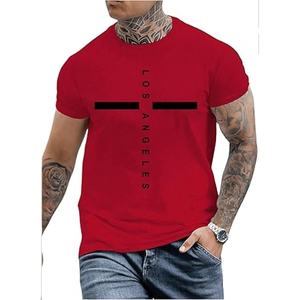 Inde usine sur mesure haute qualité 100% coton t-shirt personnalisé sérigraphie à manches courtes décontracté hommes T-Shirts - Product Image 1