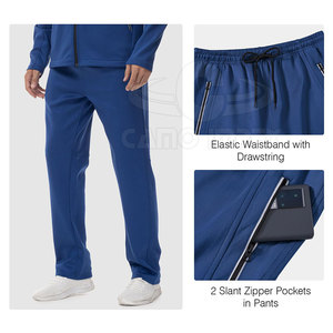 Survêtement à capuche confortable et tendance, fermeture éclair, design unique, 2 pièces, vêtements décontractés d'hiver, respirant, élégant, 100% coton - Product Image 5