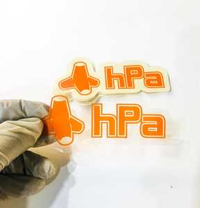 Etiquetas de vinilo transparentes personalizables, pegatinas impermeables transparentes con impresión UV, sin fondo, embalaje extraíble, marca de 100 Uds. - Product Image 1