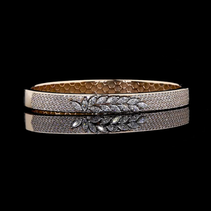 Designer Marquise Bracelet with Lab-Grown Diamonds 18K <b>Solid</b> <b>Gold</b> Rhodium Plated Ethical & Sustainable Jewelry - Product Image 1