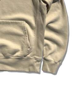 Sweat à capuche unisexe en molleton épais beige, streetwear, sweat à capuche avec poche kangourou, coupe ample, design personnalisé OEM - Product Image 6