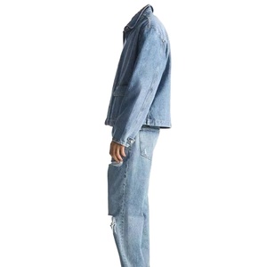 Nouveau pantalon en denim de haute qualité avec logo personnalisé pour hommes et jean de couleur unie confortable - Product Image 4