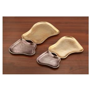 Bol à vaisselle en métal décor double ton Assiettes de service pour salade, fruits, chocolat, noix, cuisine, mariage, décoration de tous les jours - Product Image 2