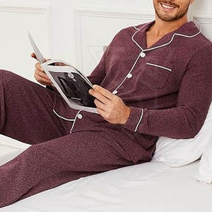 ชุดนอนผ้าไหมของผู้ชายผ้าถักแห้งเร็วระบายอากาศได้ดีขนาดผู้ใหญ่ออกแบบได้ตามต้องการ - Product Image 5