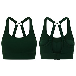 Sujetador deportivo sin aros para mujer con tirantes cruzados, logo personalizado, almohadillas extraíbles, malla transpirable, sin costuras, Spandex/Nylon - Product Image 6