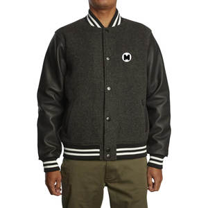 Chaqueta bomber para hombre con logotipo bordado personalizado de alta calidad, con tela de lona y cuello alto. - Product Image 5