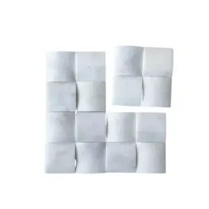 Carrara White 2 \ "Diseño moderno Azulejo de pared de mosaico de mármol beige Afilado tridimensional para piso de cocina y baño Backsplash - Product Image 1