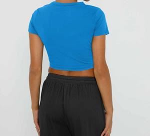 Camiseta Corta Deportiva para Mujer, Diseñada para Gimnasio, Entrenamiento, Fitness, Yoga y Deportes Activos - Product Image 5